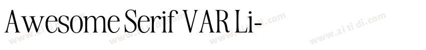 Awesome Serif VAR Li字体转换